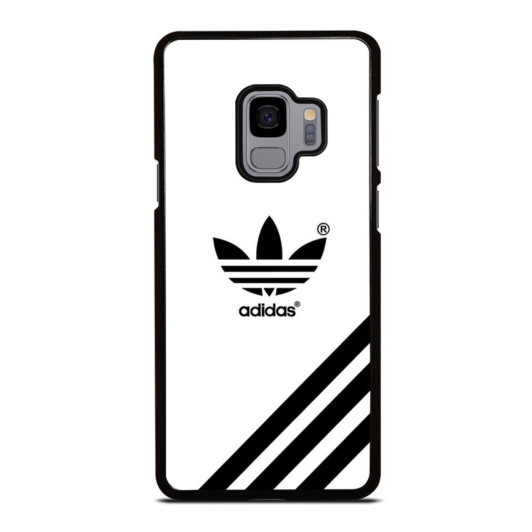 ADIDAS LOGO WHITE CLASSIC STRIPES Samsung Galaxy S9 Case Cover