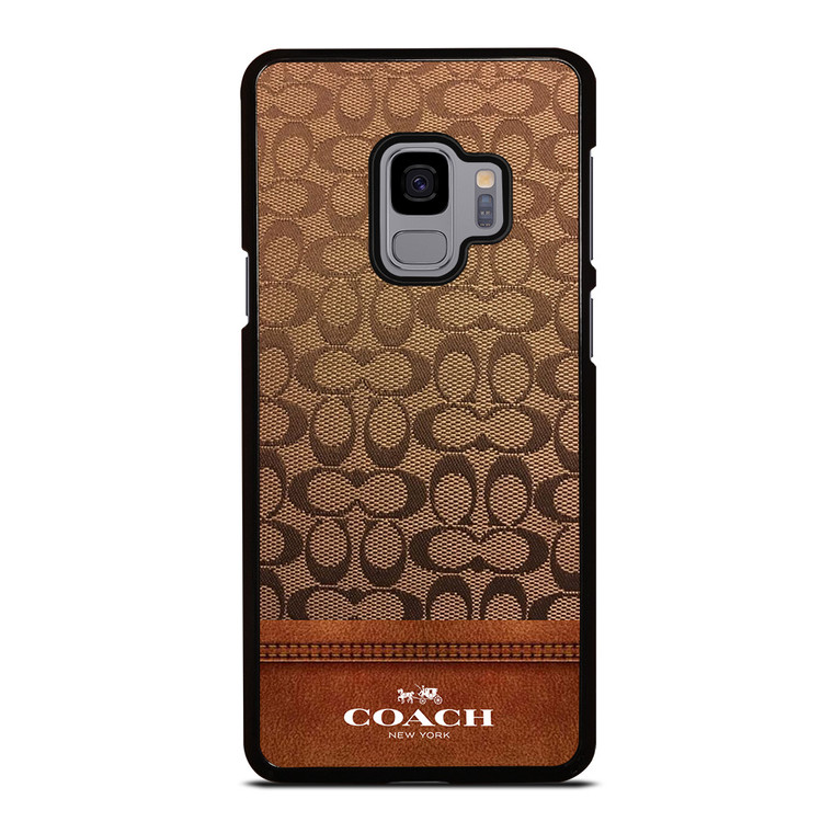 COACH NEW YORK ICON BROWN LOGO Samsung Galaxy S9 Case Cover