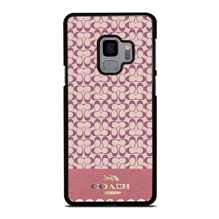 COACH NEW YORK LOGO PINK EMBLEM PATTERN Samsung Galaxy S9 Case Cover