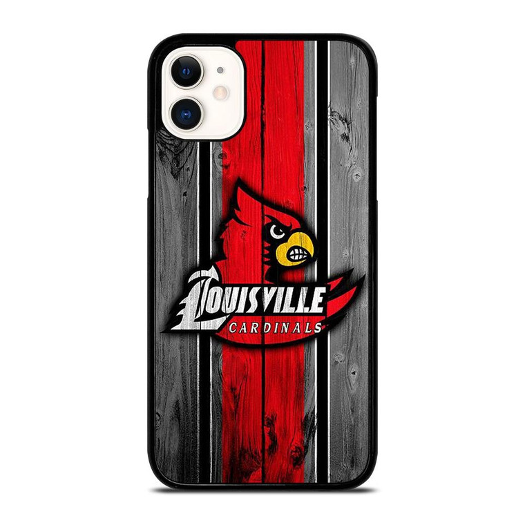 UNIVERSITY OF LOUISVILLE  WOODEN LOGO iPhone 11 Case Cover