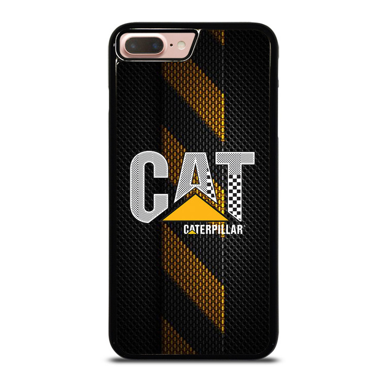 CATERPILLAR TRACTOR LOGO YELLOW METAL TRIPE iPhone 7 / 8 Plus Case Cover