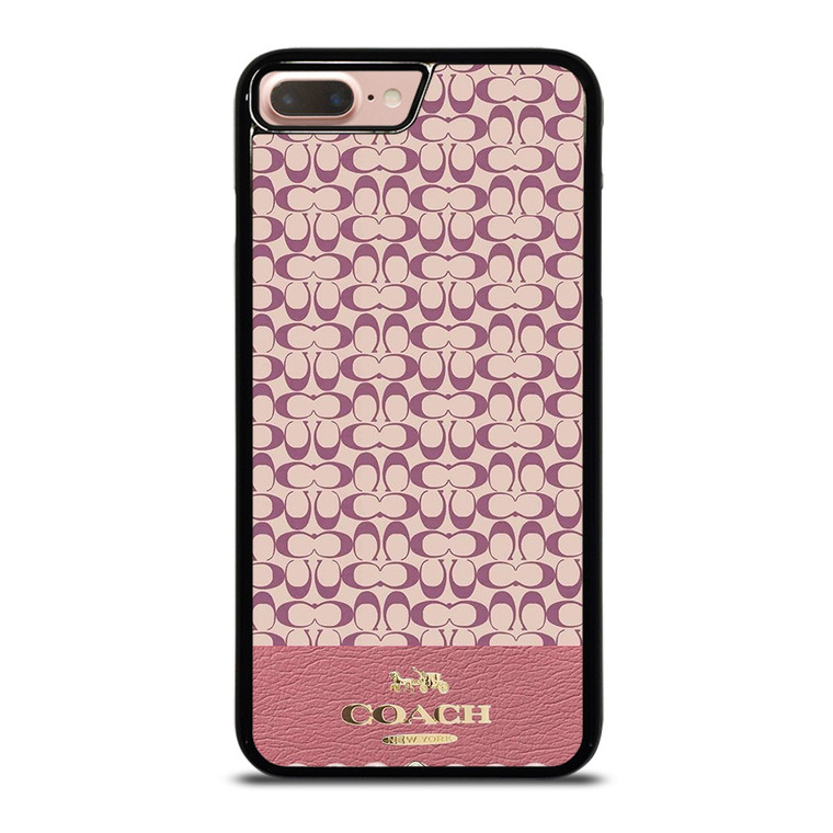 COACH NEW YORK LOGO PINK EMBLEM PATTERN iPhone 7 / 8 Plus Case Cover