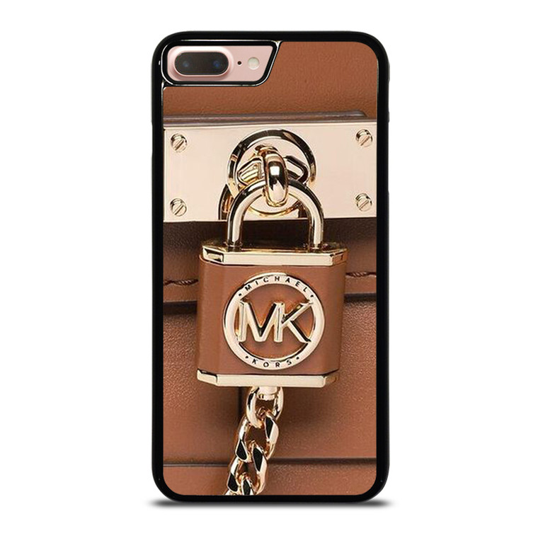 MICHAEL KORS LOGO MK PADLOCK BROWN iPhone 7 / 8 Plus Case Cover