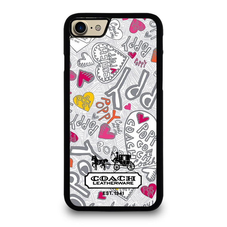 COACH NEW YORK LOGO POPPY COLORFUL iPhone 7 / 8 Case Cover
