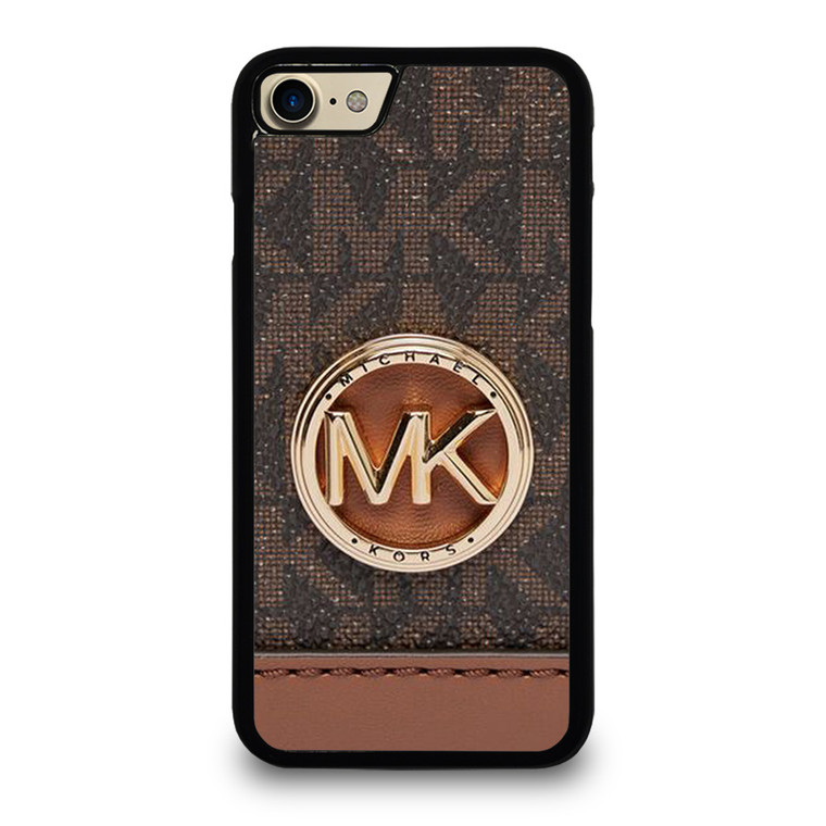 MICHAEL KORS LOGO MK WALLET BROWN iPhone 7 / 8 Case Cover