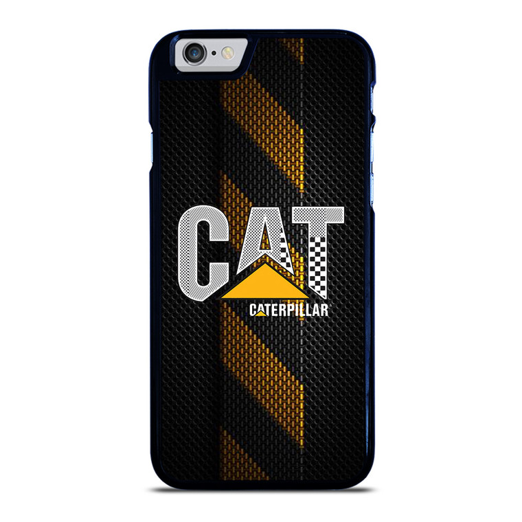 CATERPILLAR TRACTOR LOGO YELLOW METAL TRIPE iPhone 6 / 6S Case Cover