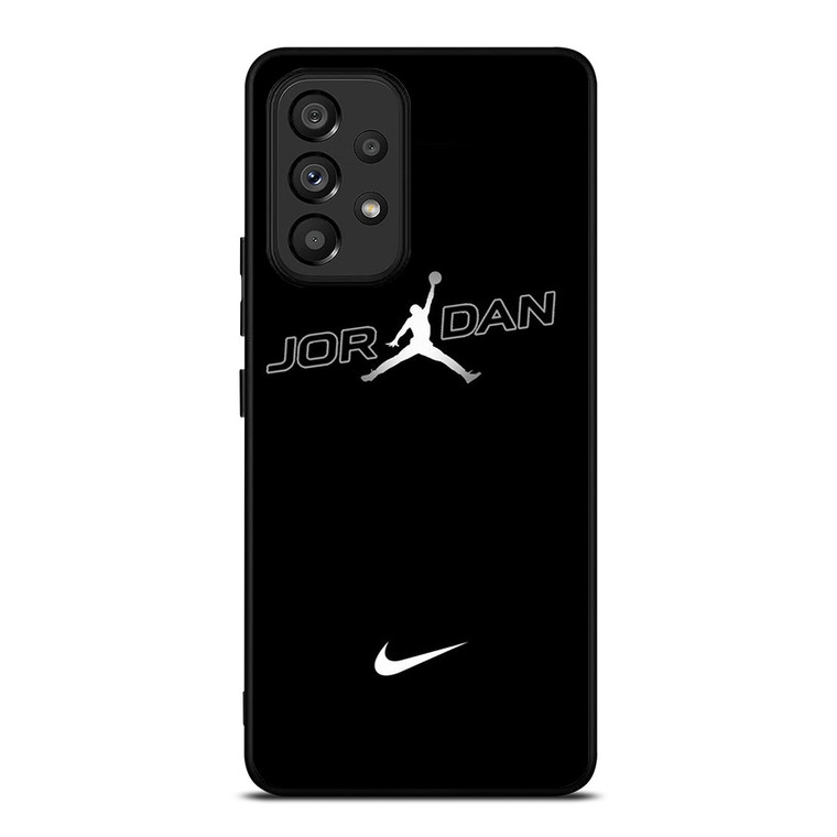 AIR JORDAN NIKE BLACK WHITE Samsung Galaxy A53 Case Cover