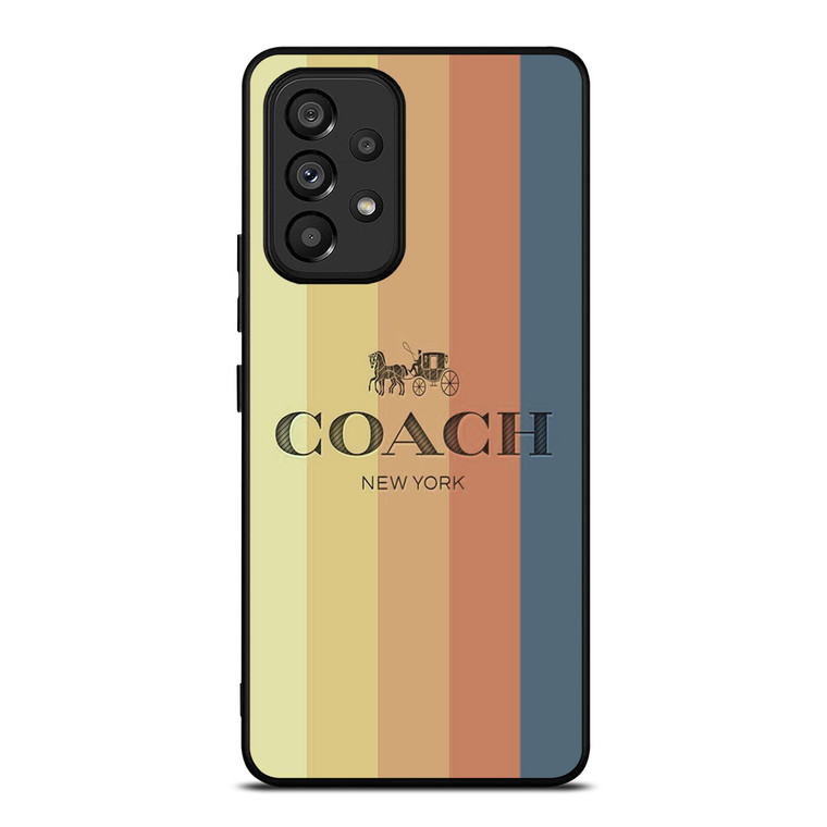 COACH NEW YORK LOGO STRIPES Samsung Galaxy A53 Case Cover