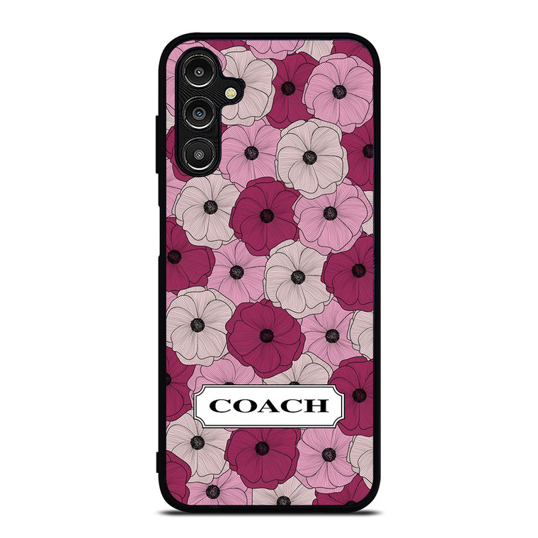 COACH NEW YORK LOGO PURPLE FLOWER Samsung Galaxy A14 Case Cover
