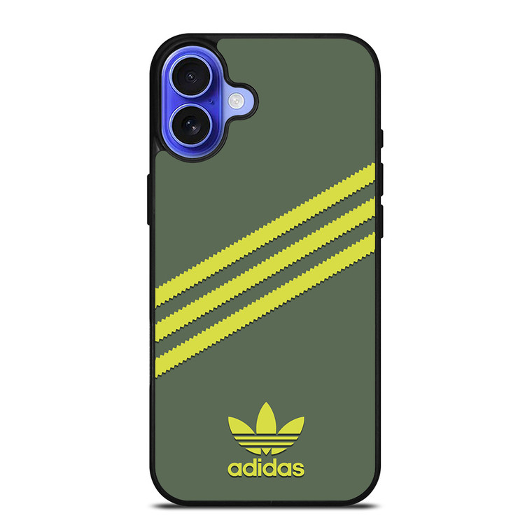 ADIDAS ORIGINALS STRIPES GREEN YELLOW iPhone 16 Case Cover