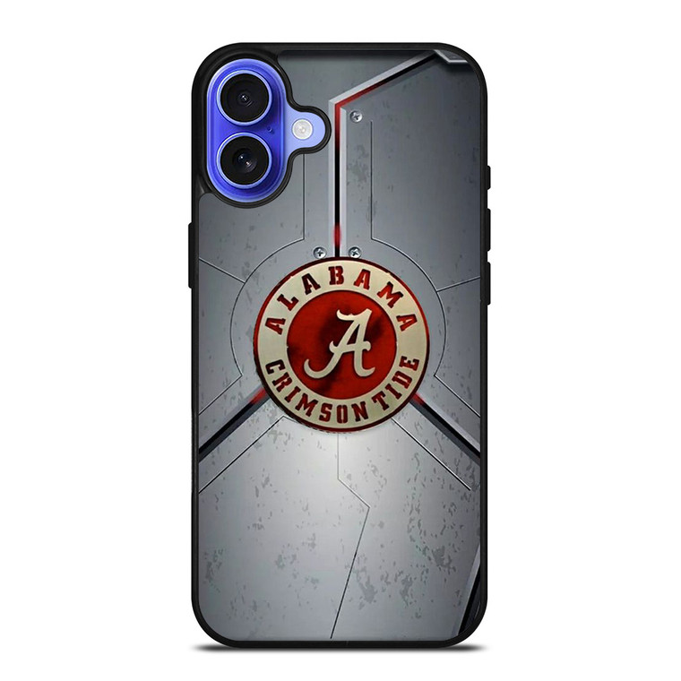 ALABAMA CRIMSON TIDE METAL LOGO iPhone 16 Case Cover