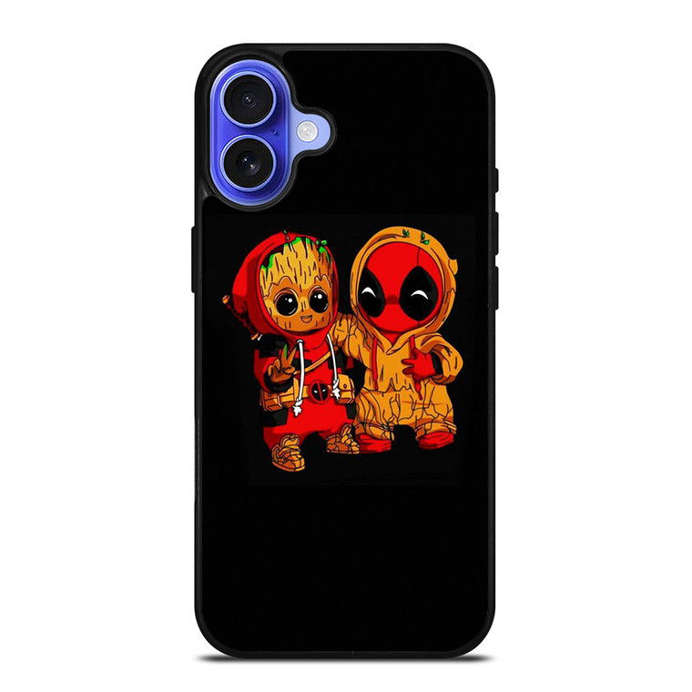 BABY DEADPOOL AND GROOOT iPhone 16 Case Cover