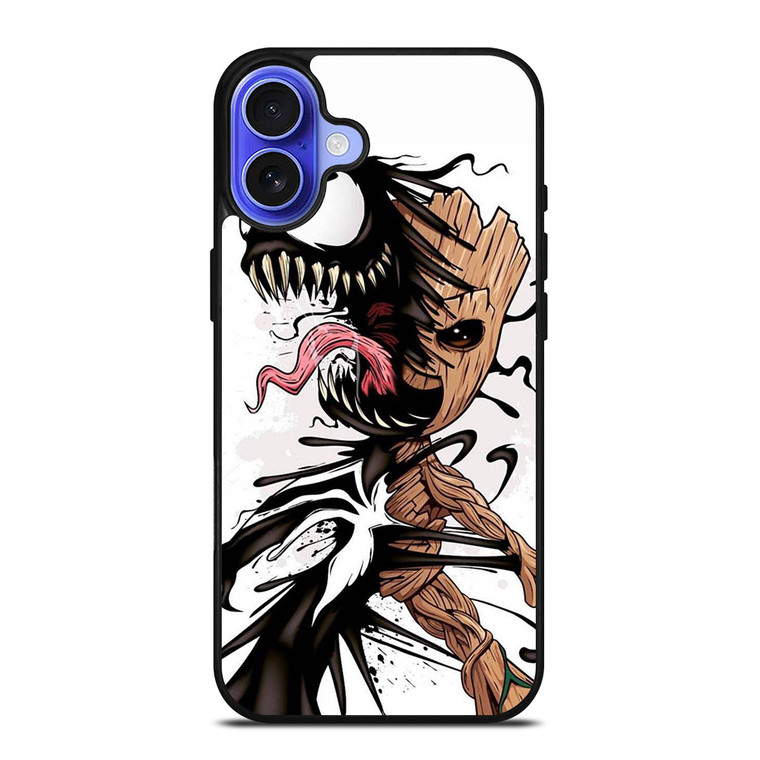 BABY GROOT AND VENOM iPhone 16 Case Cover