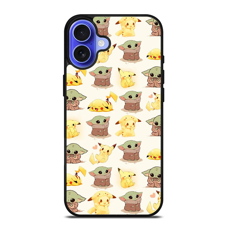 BABY YODA STAR WARS PIKACHU POKEMON iPhone 16 Case Cover
