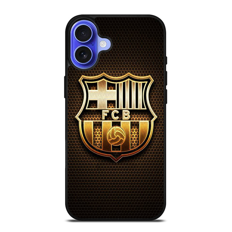 BARCELONA FC GOLD LOGO iPhone 16 Case Cover