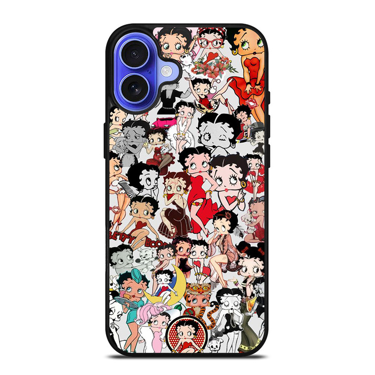 BETTY BOOP CARTOON COLLAGE iPhone 16 Case Cover