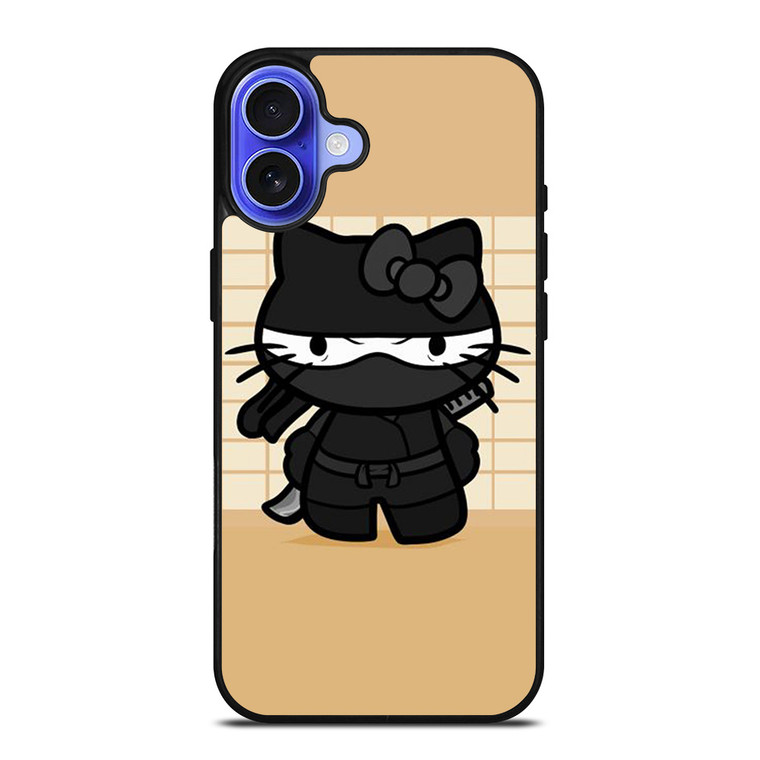 BLACK NINJA HELLO KITTY NINJA iPhone 16 Case Cover