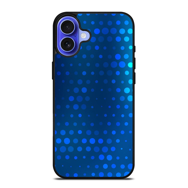 BLUE GRADIENT HALFTONE PATTERN iPhone 16 Case Cover