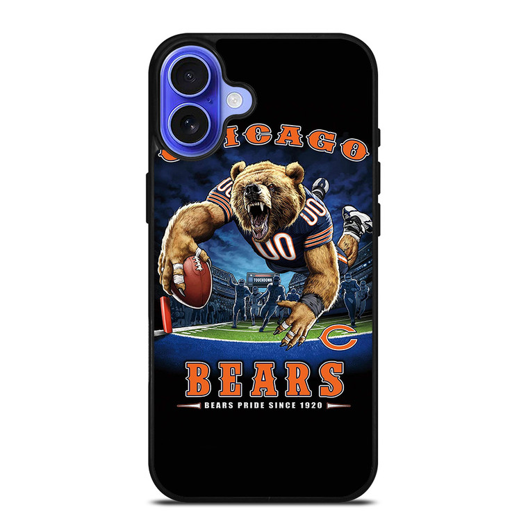 CHICAGO BEARS FOOTBALL MASCOT iPhone 16 Case Cover CHICAGO BEARS FOOTBALL MASCOT iPhone 16 Case Cover