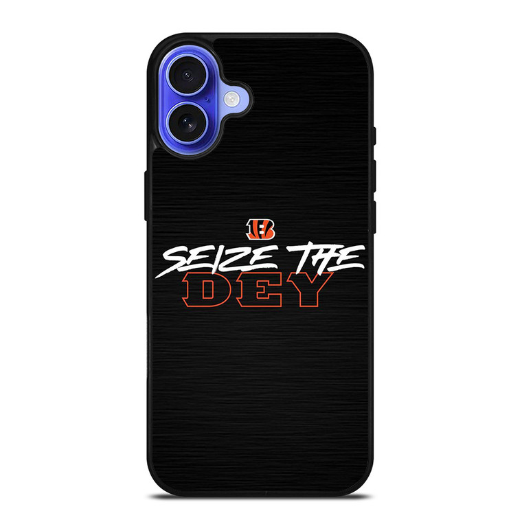 CINCINNATI BENGALS LOGO FOOTBALL TEAM SEIZE THE DEY iPhone 16 Case Cover CINCINNATI BENGALS LOGO FOOTBALL TEAM SEIZE THE DEY iPhone 16 Case Cover