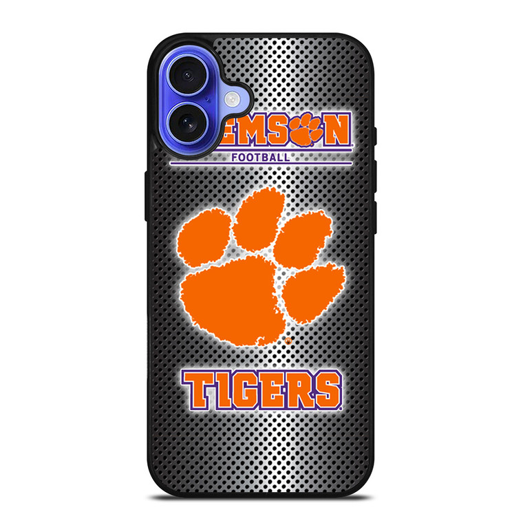 CLEMSON TIGERS METAL LOGO iPhone 16 Case Cover