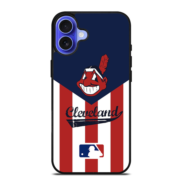 CLEVELAND INDIANS STRIPE LOGO iPhone 16 Case Cover