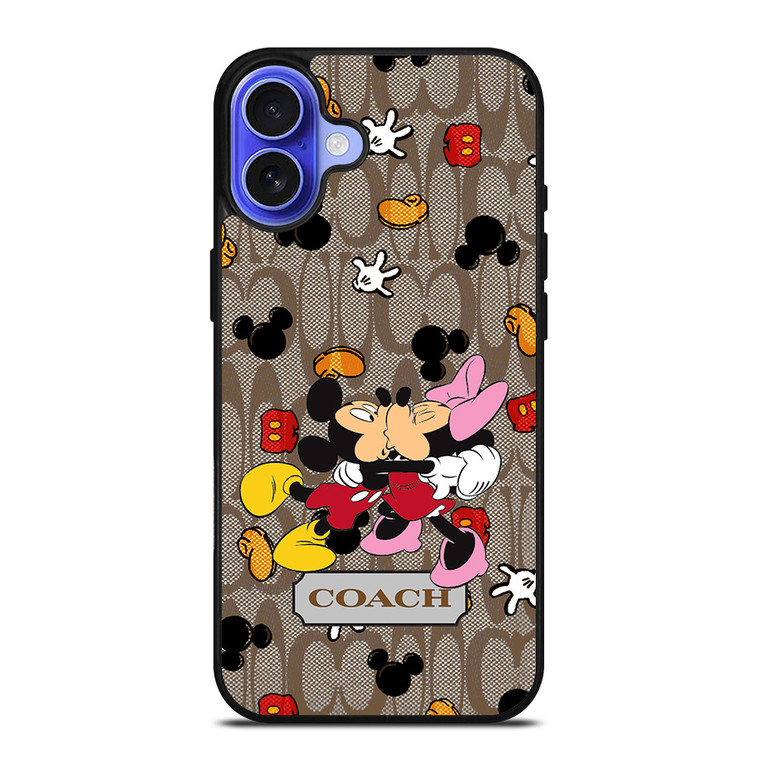 COACH MICKEY MINNIE MOUSE KISS iPhone 16 Case Cover