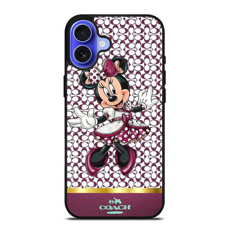 COACH NEW YORK LOGO MINNIE MOUSE DISNEY iPhone 16 Case Cover