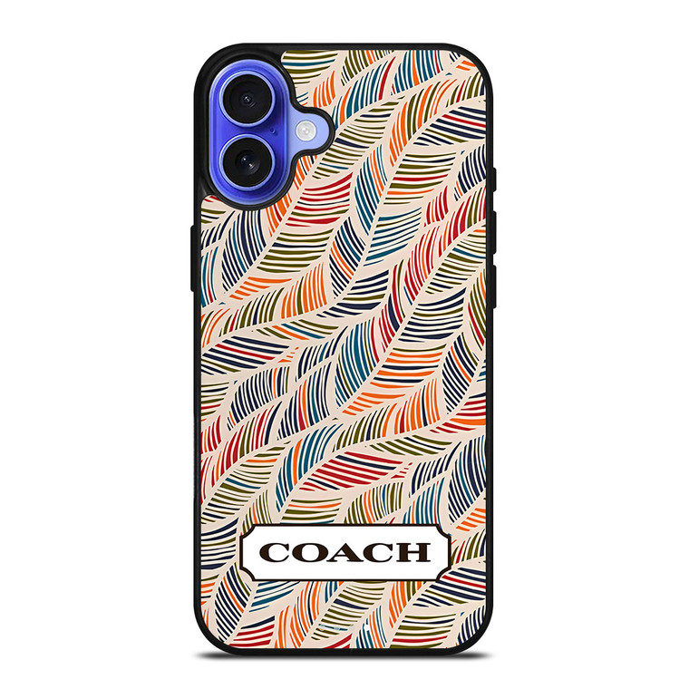COACH NEW YORK LOGO MONOGRAM SEAMLESS PATTERN iPhone 16 Case Cover