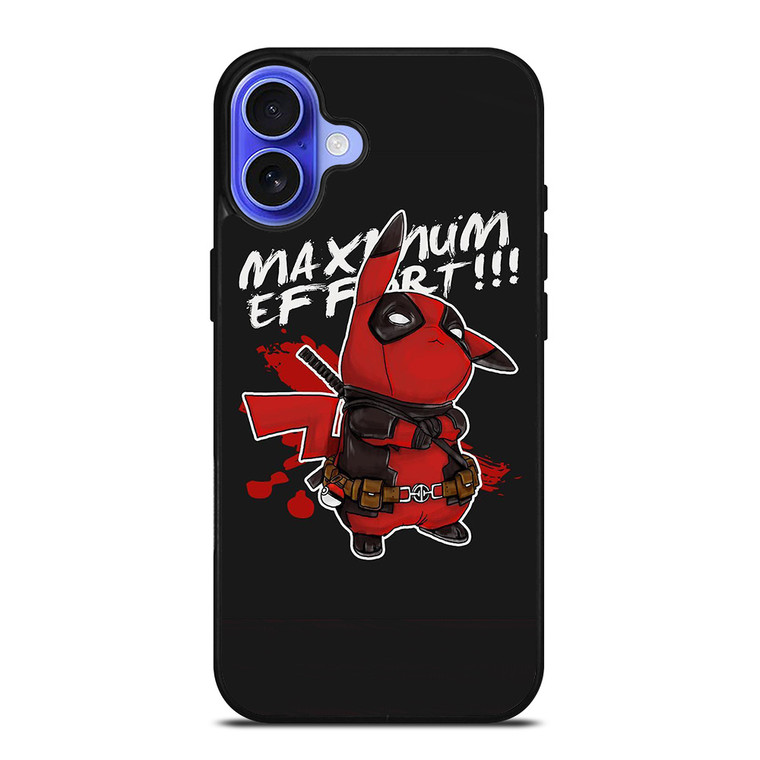 DEADPOOL POKEMON PIKACHU ART iPhone 16 Case Cover