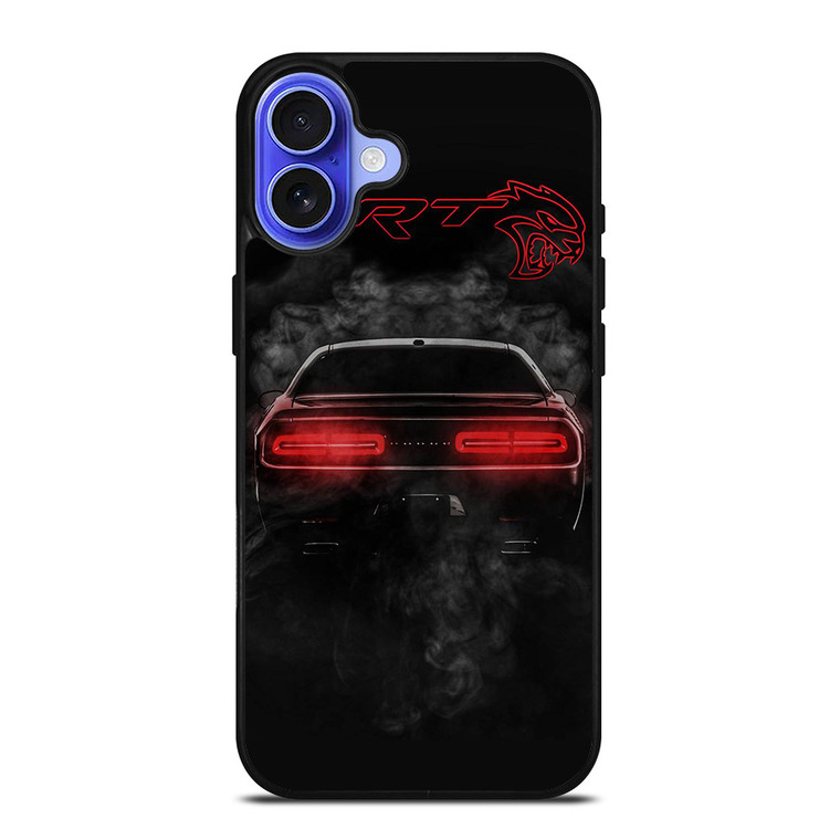 DODGE SRT CHALLENGER HELLCAT BLACK iPhone 16 Case Cover DODGE SRT CHALLENGER HELLCAT BLACK iPhone 16 Case Cover