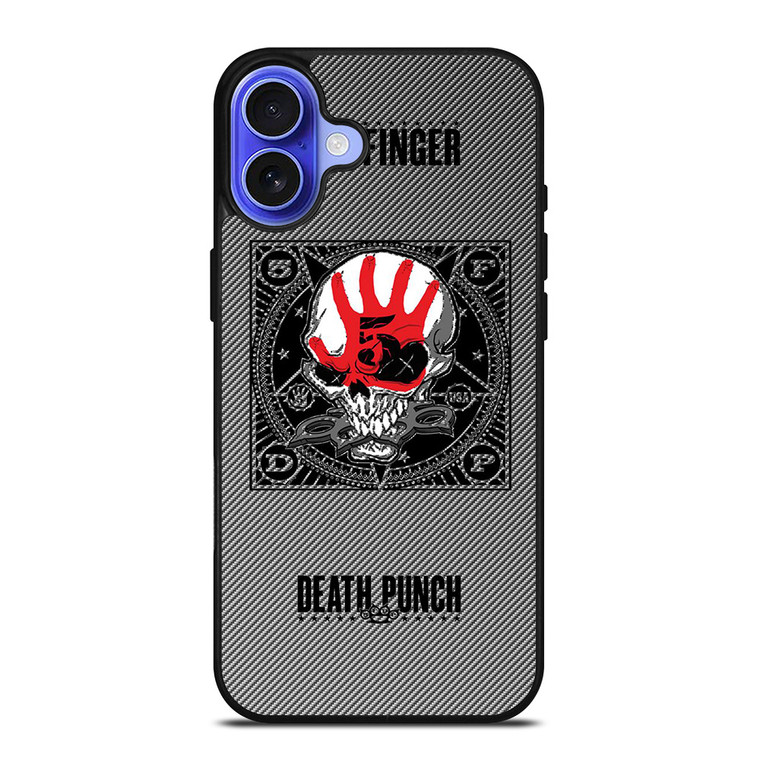 FIVE FINGER DEATH PUNCH CARBON LOGO iPhone 16 Case Cover FIVE FINGER DEATH PUNCH CARBON LOGO iPhone 16 Case Cover