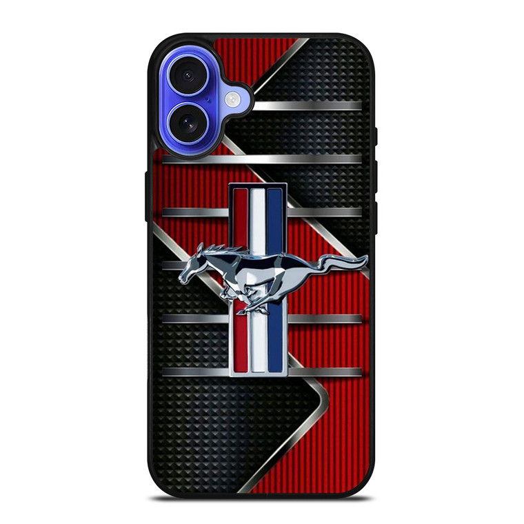 FORD MUSTANG METAL LOGO iPhone 16 Case Cover