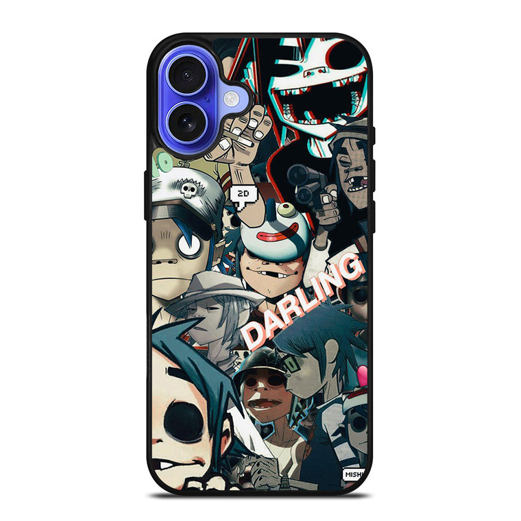 GORILLAZ 2D COLLAGE iPhone 16 Case Cover