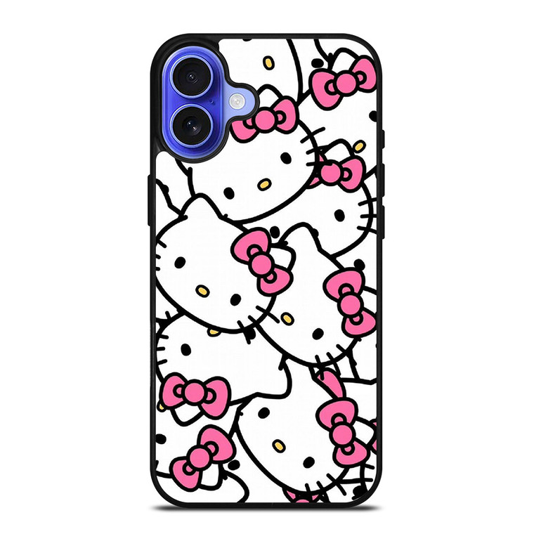 HELLO KITTY FACE COLLAGE iPhone 16 Case Cover