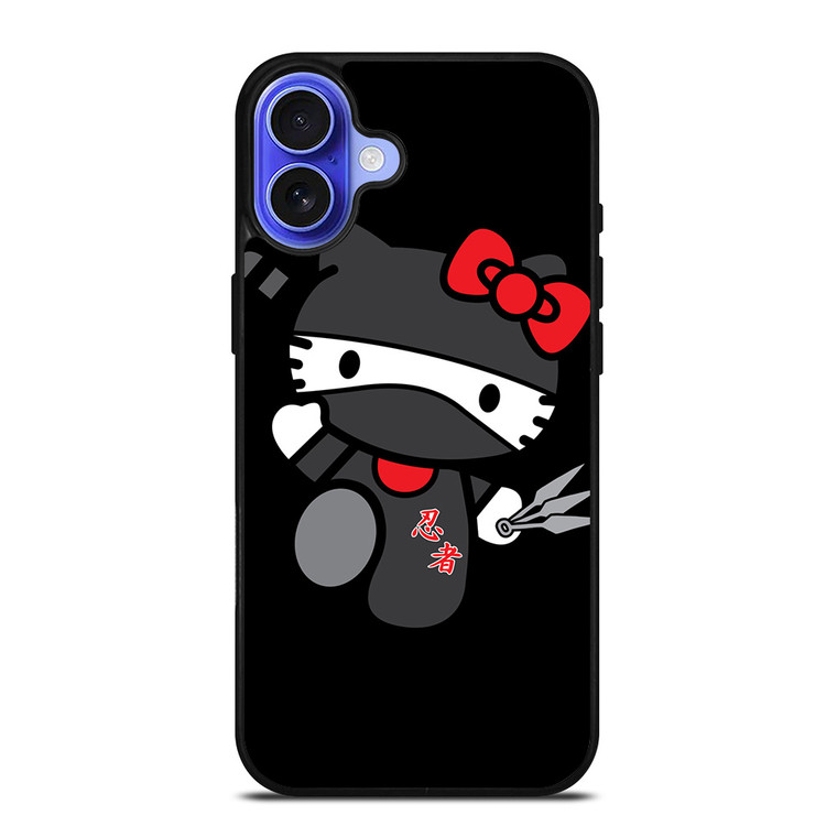 HELLO KITTY NINJA BLACK iPhone 16 Case Cover