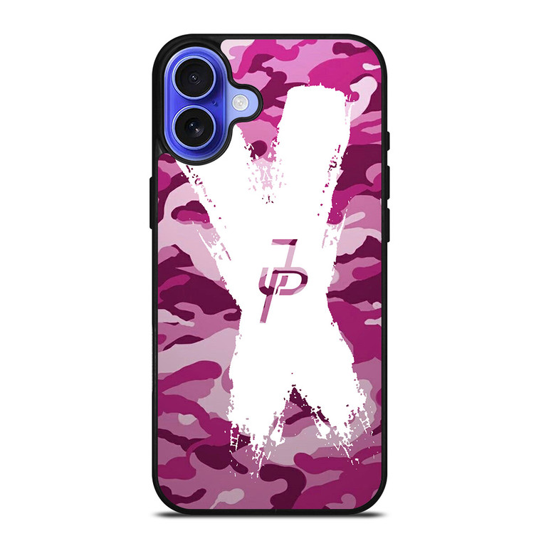 JAKE PAUL LOGO CROSS CAMO iPhone 16 Case Cover JAKE PAUL LOGO CROSS CAMO iPhone 16 Case Cover