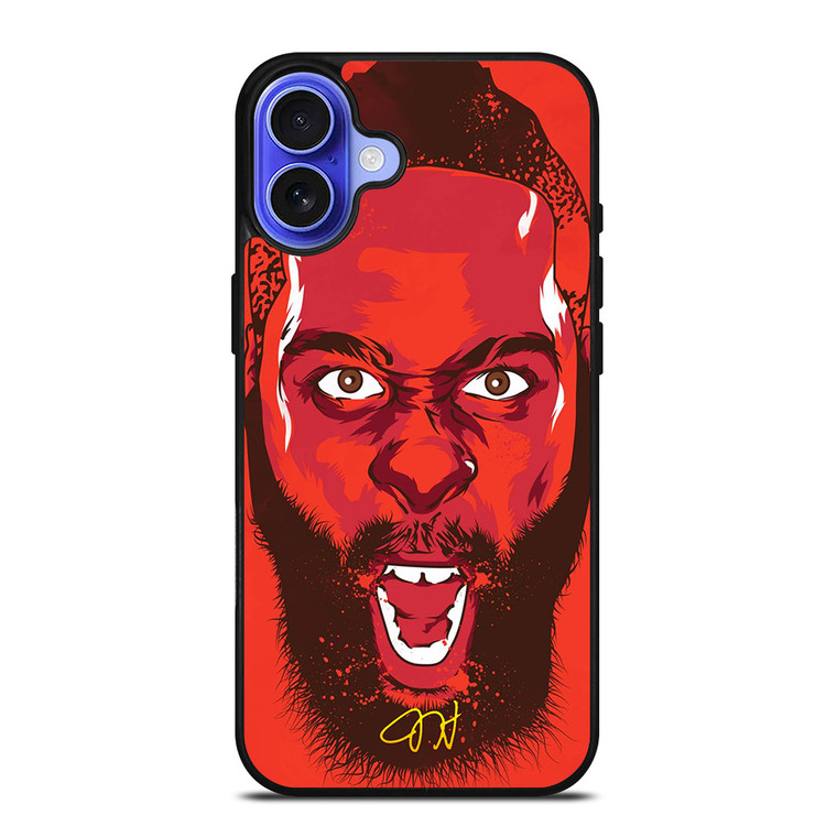 JAMES HARDEN HOUSTON ROCKET FACE iPhone 16 Case Cover