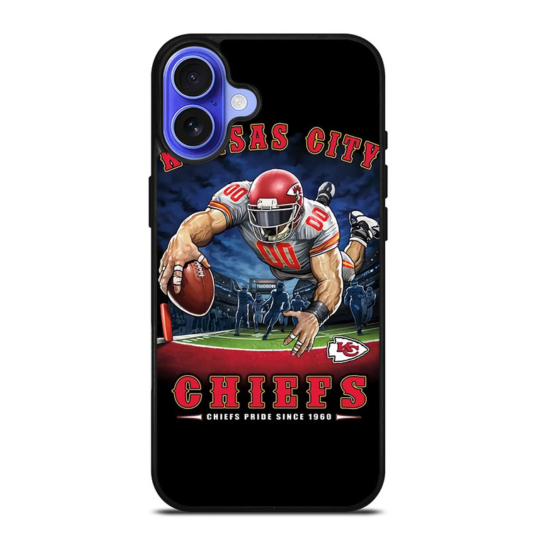 KANSAS CITY CHIEFS FOOTBALL ART iPhone 16 Case Cover