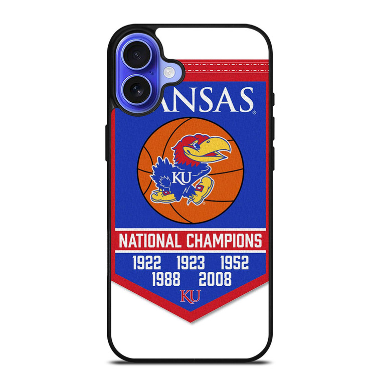 KANSAS JAYHAWKS UNIVERSITY BASKETBALL iPhone 16 Case Cover