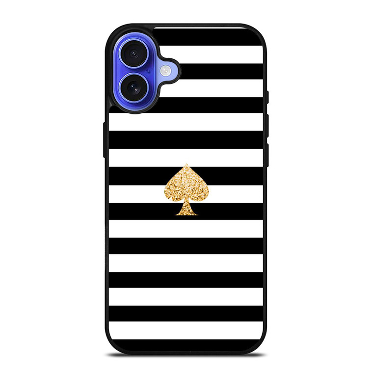 KATE SPADE GOLD AND STRIPES iPhone 16 Case Cover