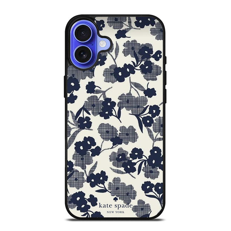 KATE SPADE NEW YORK BLUE FLORAL iPhone 16 Case Cover