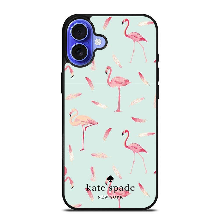 KATE SPADE NEW YORK LOGO FLAMINGOS iPhone 16 Case Cover