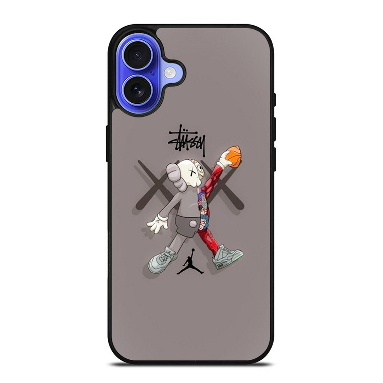 KAWS AIR JORDAN STUSSY iPhone 16 Case Cover
