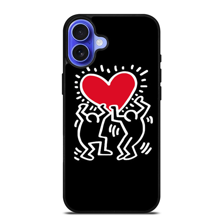 KEITH HARING LOVE iPhone 16 Case Cover KEITH HARING LOVE iPhone 16 Case Cover