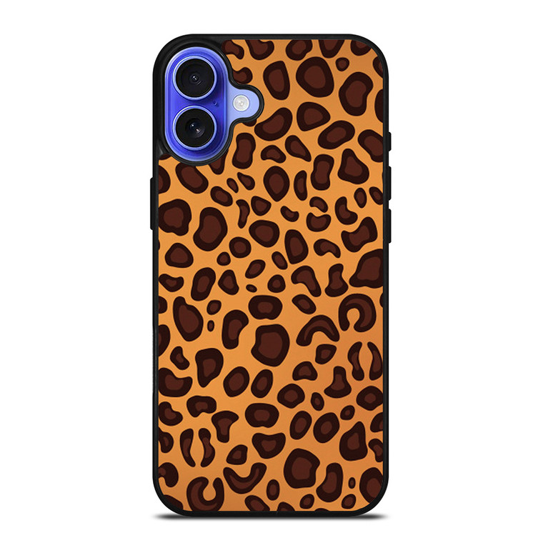 LEAPARD BROWN PATTERN iPhone 16 Case Cover LEAPARD BROWN PATTERN iPhone 16 Case Cover