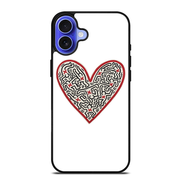 LOVE KEITH HARING iPhone 16 Case Cover LOVE KEITH HARING iPhone 16 Case Cover