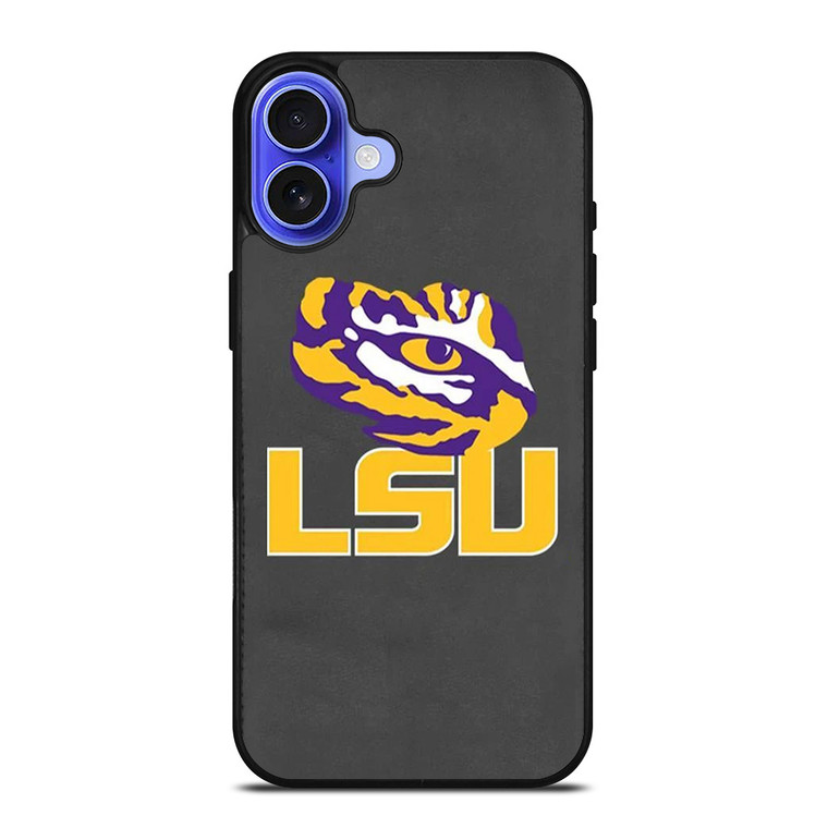LSU TIGERS LEATHER LOGO iPhone 16 Case Cover