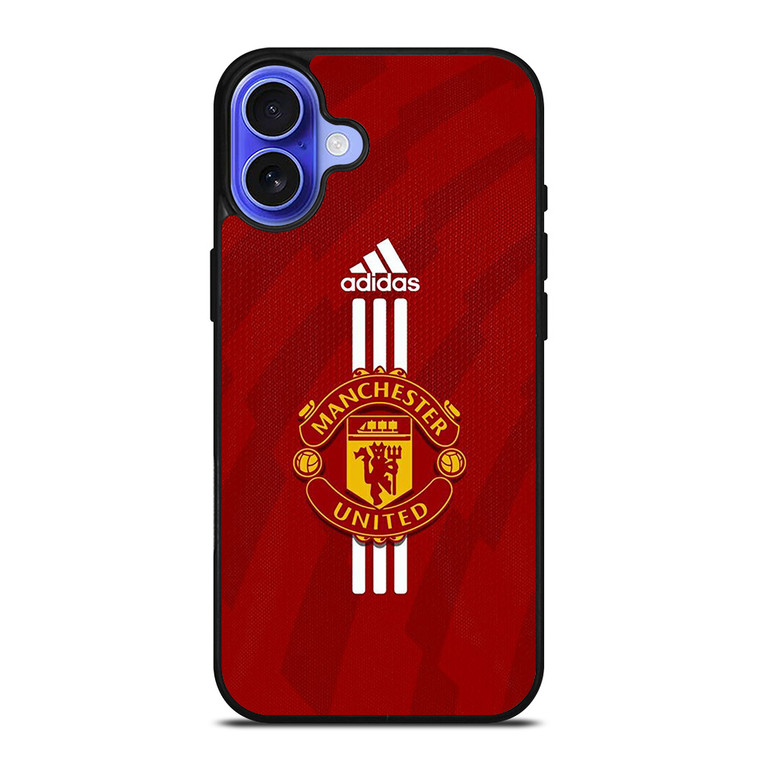 MANCHESTER UNITED FC FOOTBALL LOGO ADIDAS iPhone 16 Case Cover