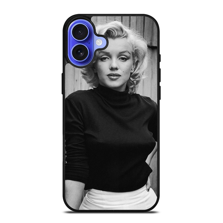 MARILYN MONROE BLACK WHITE iPhone 16 Case Cover